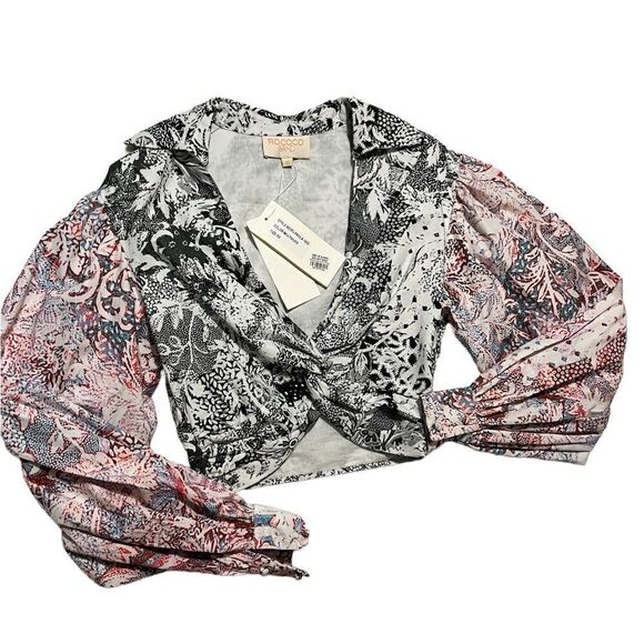 Rococo Sand Paola Shirt Twisted Knot in Multi-hue NWT! - Picture 12 of 13